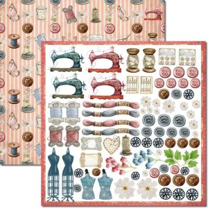 Papel Scrap - SC-557- Costura 8
