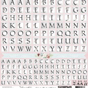 Papel Scrap - Coleção Blush - Alfabeto