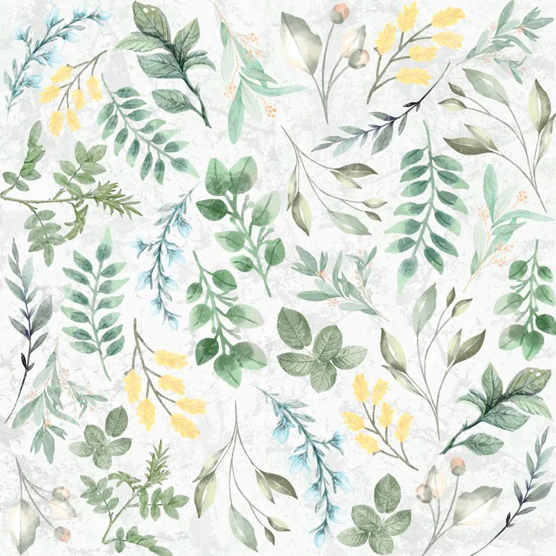 Papel scrap Coleção Aurora's Garden - Folhas Recortes - Imagem 2