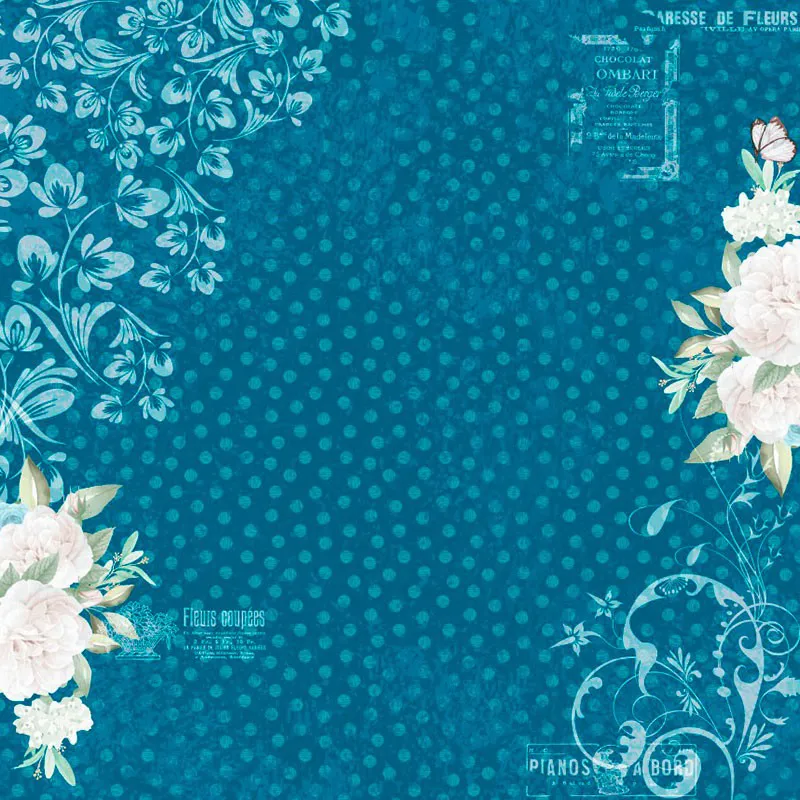 Papel scrap Coleção Aurora's Garden - Folhas Recortes - Imagem 3