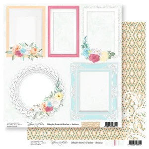 Papel scrap Coleção Aurora's Garden - Molduras