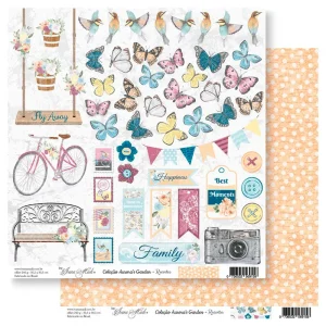 Papel scrap Coleção Aurora's Garden - Recortes