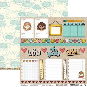 Papel Scrap - Linha Vida de garota - PP171 - Planos & Metas