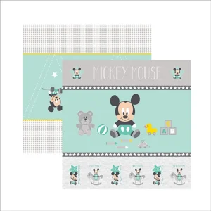 Papel Scrap - SDFD032 - Baby Mickey 1 Cenário e Bandeirolas 19326
