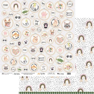 Papel Scrap - Coleção My Pets - Mari Terleski - MMCMP-05 - My Love For Pets