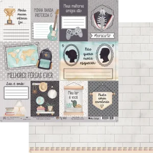 Papel Scrap - Coleção My Wall - Mari Terleski - MMCMWA-04 - My Family's Cards