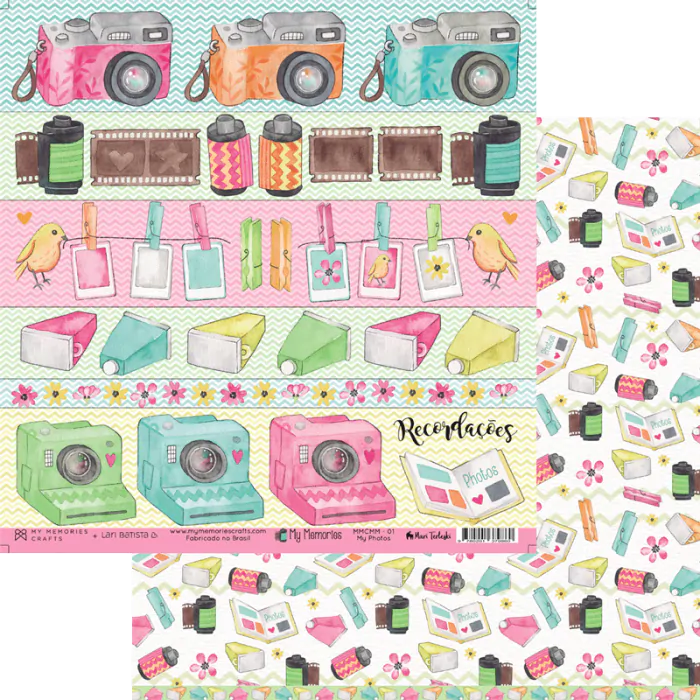Papel Scrap - Coleção My Memories - Mari Terleski - MMCMM-01 - My Photos