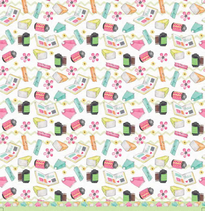 Papel Scrap - Coleção My Memories - Mari Terleski - MMCMM-01 - My Photos - Imagem 3