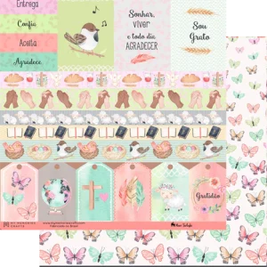 Papel Scrap - Coleção My Blessing - Mari Terleski - MMCMBL-06 - My Faith